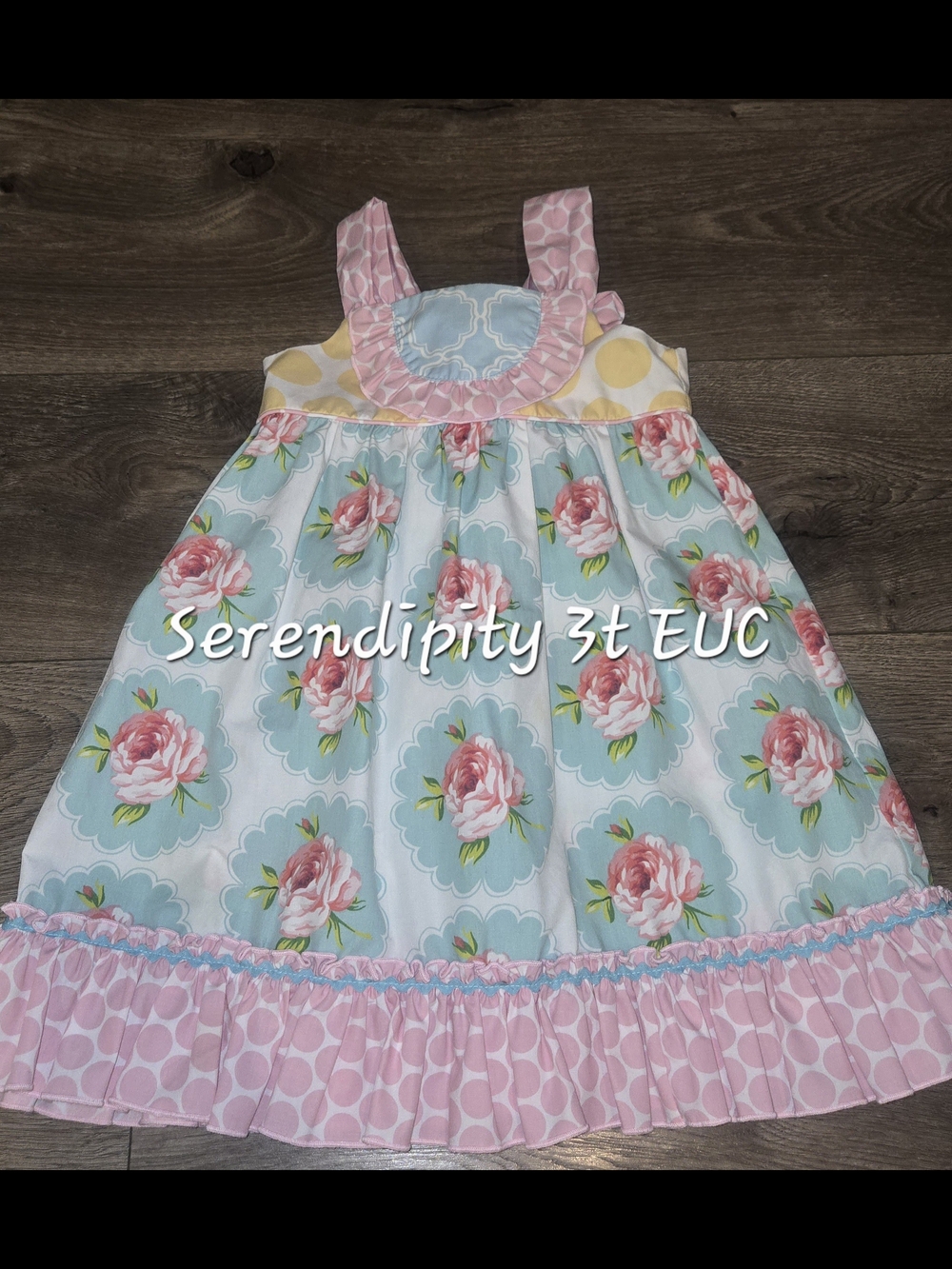 Serendipity Pink & Blue Floral Girls' Dress